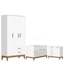 Ver imagem 1 de Quarto de Bebê Flip e Cômoda Sapateira Branco Acetinado - Reller