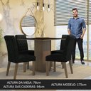 Ver imagem 5 de Conjunto Sala de Jantar Mesa Tampo de Vidro 4 Cadeiras Rustic/preto/oxford Anaju Madesa