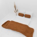 Ver imagem 2 de Manta Peseira de Maxi Tricot King 0,70x2,50m, Cor Caramelo - Magma Cotton