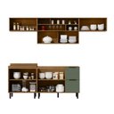 Ver imagem 4 de Cozinha Modulada Toscana em Mdf 5 Peças com Aereo 1200 Porta de Vidro e Aereo Geladeira