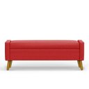 Ver imagem 1 de Recamier Bau Londres 1,20m Suede Vermelho - Clique Decor Clique Decorações