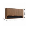 Ver imagem 4 de Armário Aéreo de Cozinha 3 Portas e Nicho Giovanna