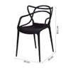 Cadeira Allegra Sala de Jantar Cozinha Quarto Área Externa Preto Ordesign - 2