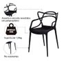 Cadeira Allegra Sala de Jantar Cozinha Quarto Área Externa Preto Ordesign - 3