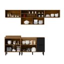 Ver imagem 4 de Cozinha Modulada Toscana em Mdf 5 Peças com Aereo 1200 Porta de Vidro e Aereo Geladeira