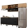 Cozinha Modulada Toscana em Mdf 5 Peças com Aereo 1200 Porta de Vidro e Aereo Geladeira - 2