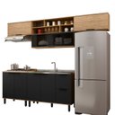 Ver imagem 2 de Cozinha Modulada Toscana em Mdf 5 Peças com Aereo 1200 Porta de Vidro e Aereo Geladeira