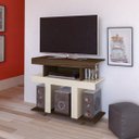Ver imagem 1 de Rack para Tv 42" 2 Nichos e Prateleira Guaíba - Amêndoa | Off White Amêndoa | Off White