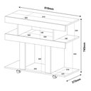 Ver imagem 3 de Rack para Tv 42" 2 Nichos e Prateleira Guaíba - Amêndoa | Off White Amêndoa | Off White