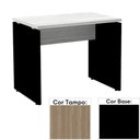Ver imagem 1 de Mesa de Escritório Pé Painel Pe25 em MDP 90 x 60cm Cor Noce Naturalle e Base Preta