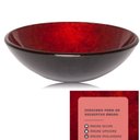 Ver imagem 5 de Cuba de Vidro Apoio Esmaltado Redondo Glass Mosaic Vermelho/Preto