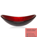 Ver imagem 5 de Cuba de Vidro Apoio Esmaltado Oval Glass Mosaic Vermelho/Preto