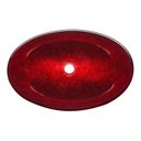 Ver imagem 2 de Cuba de Vidro Apoio Esmaltado Oval Glass Mosaic Vermelho/Preto