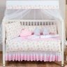 Kit Berço Protetor Lateral Ursinha Baby Rosa Menina 8 Peças - 1