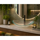 Ver imagem 6 de Cuba de Vidro Apoio Incolor Oval Glass Mosaic Transparente