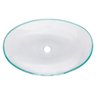 Cuba de Vidro Apoio Incolor Oval Glass Mosaic - 2