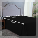 Ver imagem 2 de Lençol Queen sem Elástico 400 Fios Virol Toque Aveludado Extra Macio 01 Peça:preto