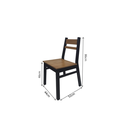 Ver imagem 4 de Kit 2 Cadeiras de Madeira Maciça Assento em Madeira – Nexus Preto / Castanho