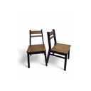 Ver imagem 2 de Kit 2 Cadeiras de Madeira Maciça Assento em Madeira – Nexus Preto / Castanho