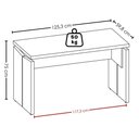Ver imagem 2 de Mesa Escritorio 125 cm e Balcao 2 Portas 74 cm Freijo Branco Artany