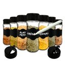 Ver imagem 1 de Kit 16 Potes Tempero pra Cozinha + 16 Etiquetas + Caneta Giz