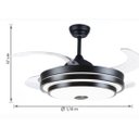 Ver imagem 4 de Ventilador de Teto Pá Retrátil com Controle e Som Bluetooth