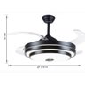 Ventilador de Teto Pá Retrátil com Controle e Som Bluetooth - 4