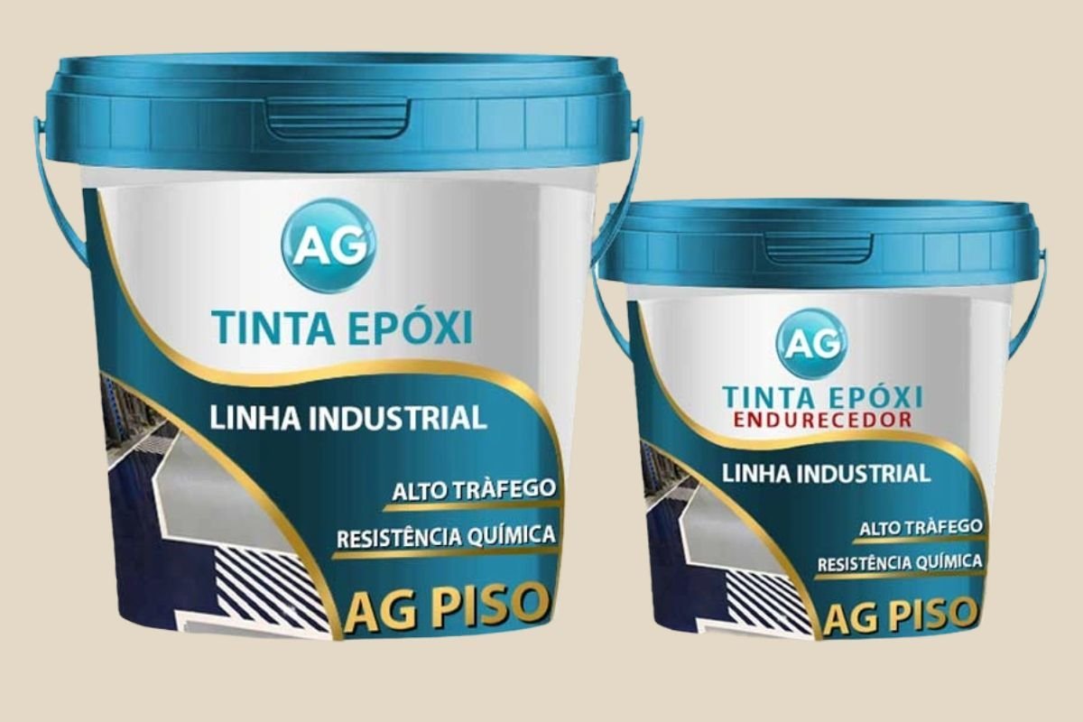 Tinta Epoxi Industrial Bege Claro AG - RAL1013 Resinas ag Tinta Epóxi Industrial AG 18KG