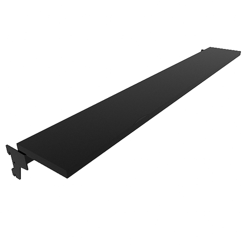Prateleira de Cremalheira em MDF Modelo Simples para Calçados 90x12cm Comac - Preto