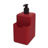 Dispenser Single para Detergente e Esponja 500ml Coza Vermelho - 1