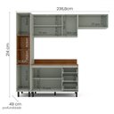 Ver imagem 4 de Cozinha Completa Koya 8 Portas 3 Gavetas 40250042 Verde Oliva - Politorno