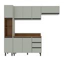 Ver imagem 2 de Cozinha Completa Koya 8 Portas 3 Gavetas 40250042 Verde Oliva - Politorno