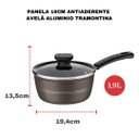 Ver imagem 4 de Caneco Leiteira Panela Tramontina Pequena 18cm Sicília Preto