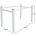 Ver imagem 4 de Pé para Mesa Jantar Retangular 1,50 para Tampo de Vidro Branco Ql