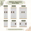 Ver imagem 7 de Quarto de Bebê Completo com Berço Americano 3 em 1 e Colchão Incluso Flor Multimóveis MP4932