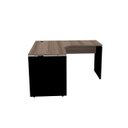 Ver imagem 2 de Mesa em L para Escritório 125x125 Pandin P25 - Walnut/Preto