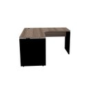 Ver imagem 2 de Mesa em L para Escritório 125x125 Pandin P25 - Walnut/Preto