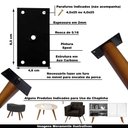 Ver imagem 2 de Kit 8 Chapinhas Chapa Reta Fixação Pés Palito Rosca 5/16 Preto Gran Belo Produtos indicados para fix