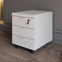 Ver imagem 6 de Gaveteiro Móvel Escritório 40cm x 50cm 3 Gavetas Chave e Rodízios F5 Office Cor:Cinza