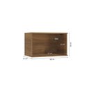 Ver imagem 3 de Armário Aéreo Celeste Kappesberg 100% Mdf 1 Porta Basculante Nogueira 60cm