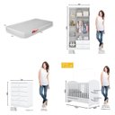 Ver imagem 3 de Quarto de Bebê com Guarda-roupa 3 Portas Cômoda e Berço 3 em 1 com Colchão Espresso Móveis