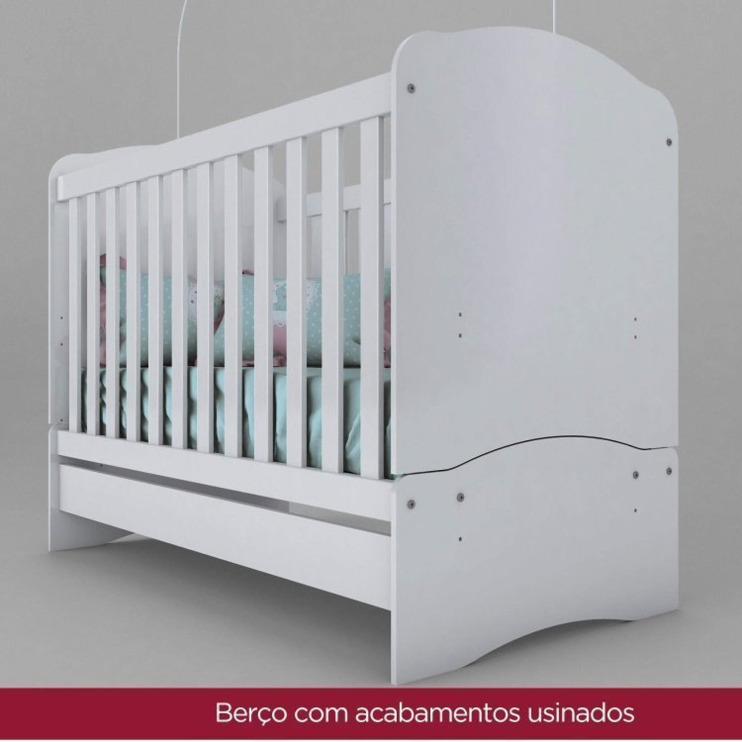 Quarto de Bebê com Guarda-roupa 3 Portas Cômoda e Berço 3 em 1 com Colchão Espresso Móveis - 14