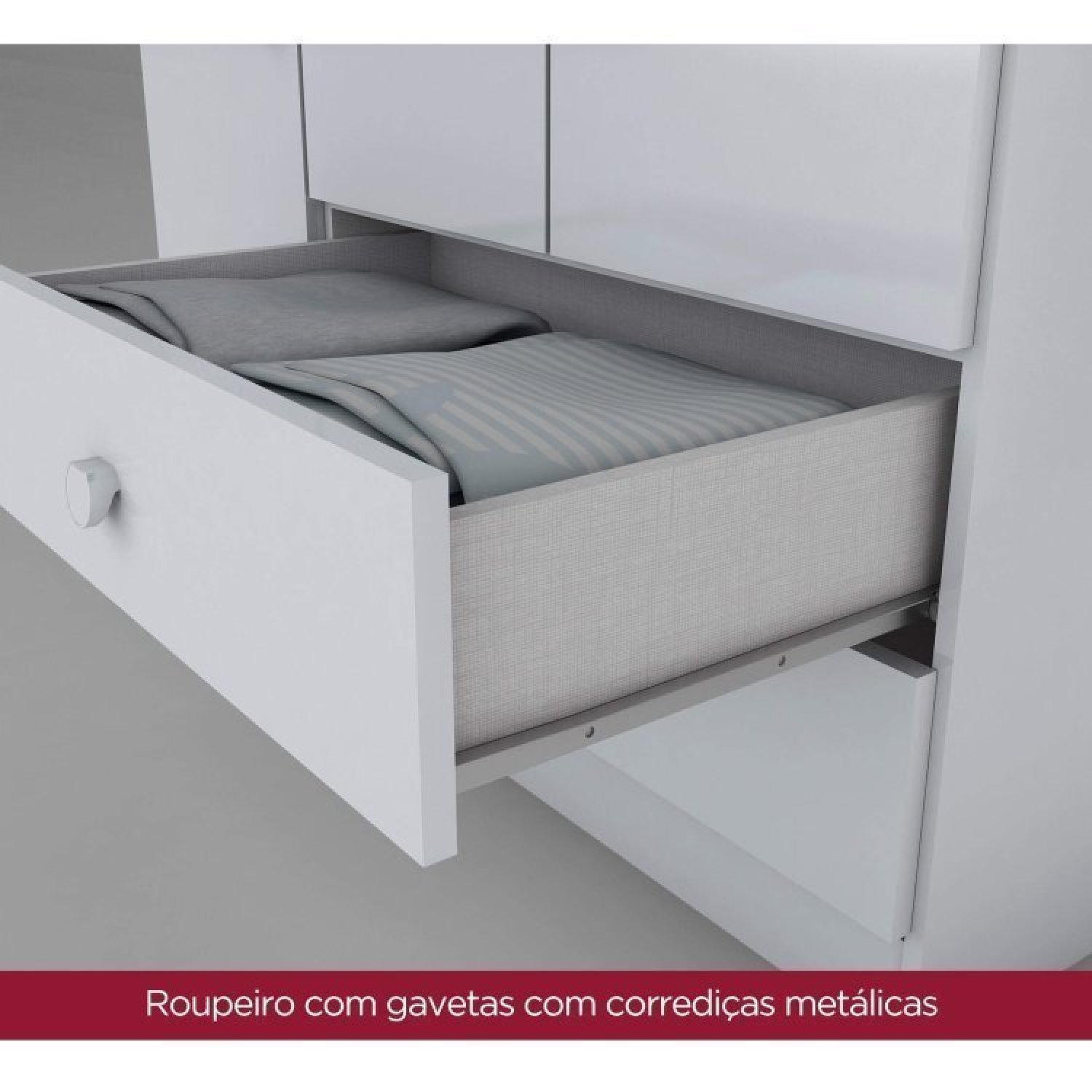 Quarto de Bebê com Guarda-roupa 3 Portas Cômoda e Berço 3 em 1 com Colchão Espresso Móveis - 15