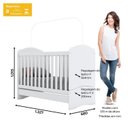 Ver imagem 7 de Quarto de Bebê com Guarda-roupa 3 Portas Cômoda e Berço 3 em 1 com Colchão Espresso Móveis