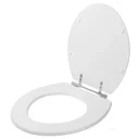 Ver imagem 2 de Assento Sanitário Convencional Oval Universal Branco para vasos Deca, Incepa, Celite, Icasa, Fiori