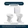 Assento Sanitário Convencional Oval Universal Branco para vasos Deca, Incepa, Celite, Icasa, Fiori - 4