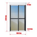 Ver imagem 4 de Porta Correr Integ.2F.Móv.220 x 180 Elite c/Fecho Autom V.Ref.Mix Preto Brimak