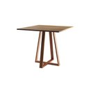 Ver imagem 3 de Conjunto de Jantar Mesa Mônaco 90cm Tampo Imbuia com 4 Cadeiras Marrom Base Cobre