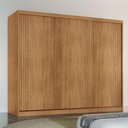 Ver imagem 1 de Guarda-Roupa Casal 100% MDF com 3 Portas de Correr e 4 Gavetas 182cm Multimóveis CR35536 Madeirado
