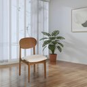 Ver imagem 1 de Conjunto 4 Cadeiras de Jantar Samba Estrutura Reforçada Jequitibá Nozes Linho Bege